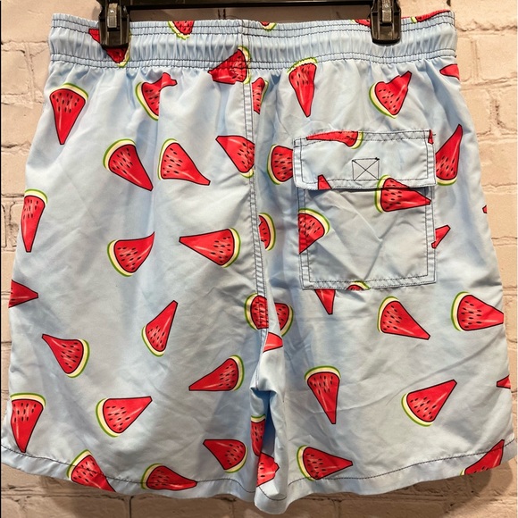 MEN'S SWIM SHORTS CELESTE WATERMELON PRINT SIZE L. elasticated waist - Picture 6 of 9